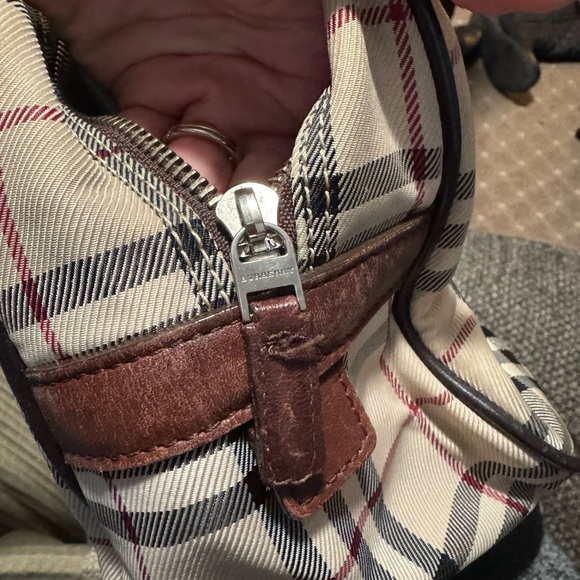 Burberry Nova Check Beige and Brown Plaid Handbag - Picture 7 of 14